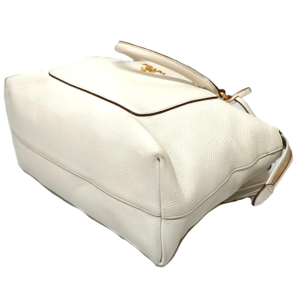 PRADA Tote Bag Shoulder Handbag White - Picture 6 of 11